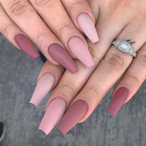 nude matt nails|Matt nude nails